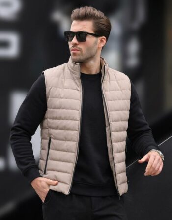 Doudoune Sans Manches - Beige