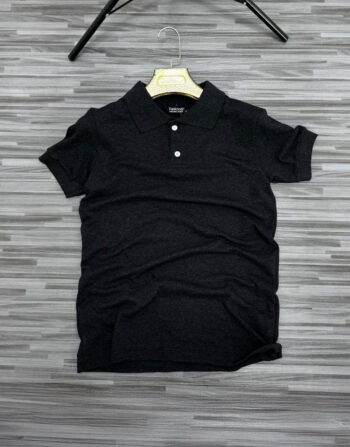 Polo Basique Gris Charbon