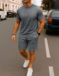 Ensemble T-shirt + Short Gris Foncé