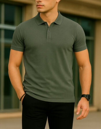Polo Basique Vert Militaire
