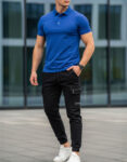 Ensemble Polo & Pantalon Cargo Maco - Bleu / Noir