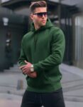 Sweat à Capuche Basique - Vert Forêt