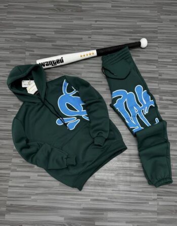Ensemble Imprimé Graffiti Vert | Capuche + Jogging