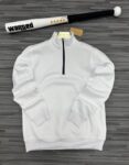 Sweatshirt Col Zippé - Blanc
