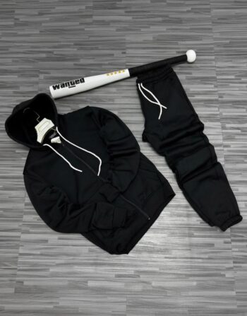 Ensemble Premium Noir | Sweat Zippé & Jogging Slim Fit