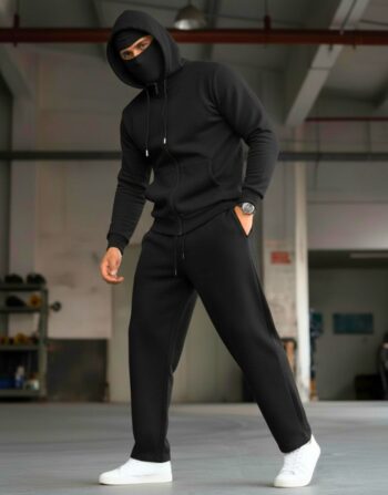 Ensemble Shadow - Capuche Cagoule Noir + Baggy Noir REF0262