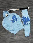 Ensemble Imprimé Graffiti Bleu Ciel | Capuche + Jogging