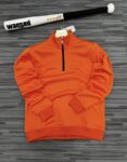 Sweatshirt Col Zippé - Orangé