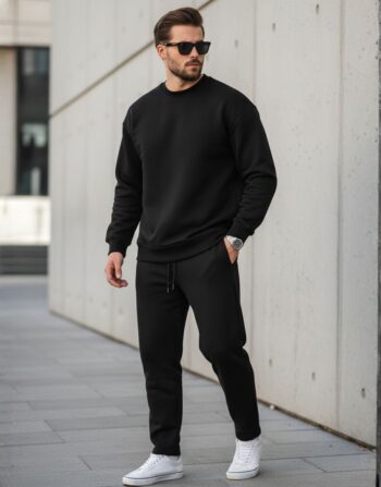 Ensemble Sweat & Pantalon Baggy en Molleton Gratté REF0275