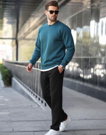 Ensemble Sweat & Pantalon Baggy en Molleton Gratté REF0279