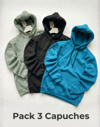 Lot de 3 Sweats à Capuche Essentials REF0292