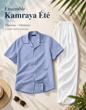 Ensemble Kamraya Rayé (Chemise + Pantalon) - REF0332